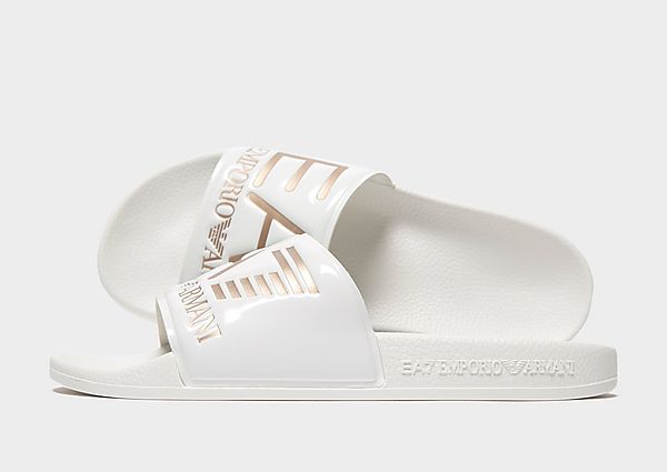 EA7 Emporio Armani Seaworld Slides Women's White