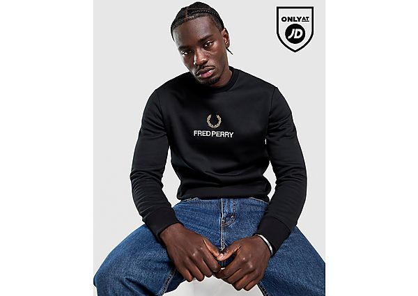 Fred Perry Stacked Logo Crew Sweatshirt