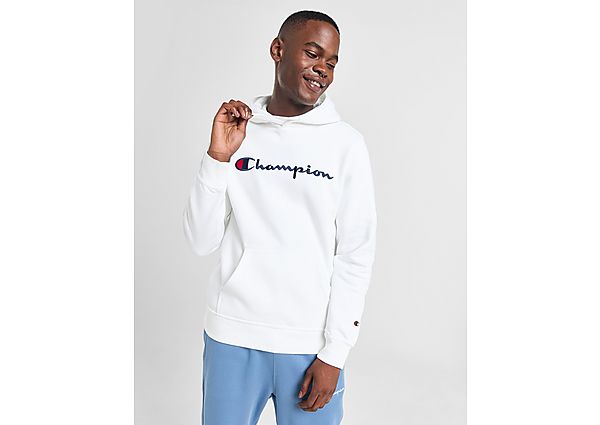 Champion Large Logo Overhead Hoodie White