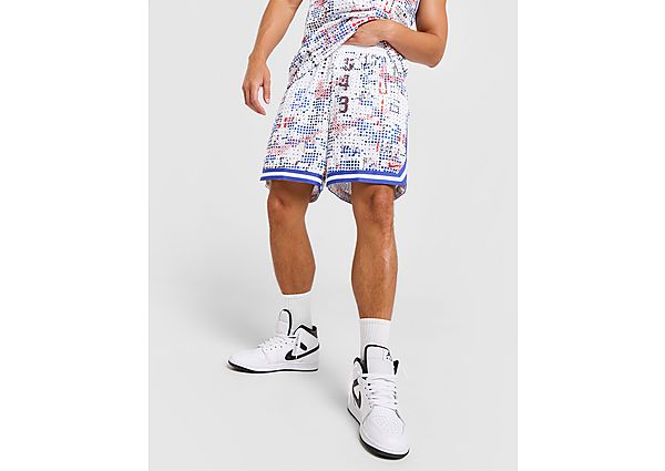 Nike All Over Print Basketball Shorts White