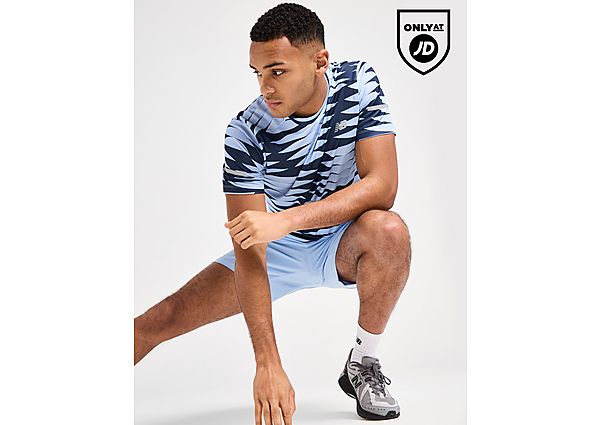 New Balance Stripe All Over Print T-Shirt Blue