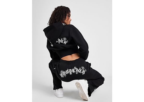 Hoodrich Bloom Wide Leg Joggers Black