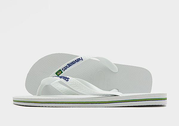 Havaianas Brazil Logo Flip Flops White