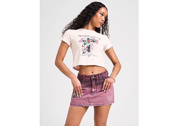Ed Hardy Cross Denim Mini Skirt