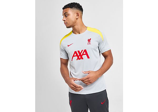 Nike Liverpool FC Strike Shirt Light Smoke Grey Light Smoke Grey Chrome Yellow Global Red