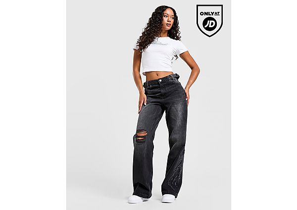 Hoodrich Spark Applique Wide Leg Jeans