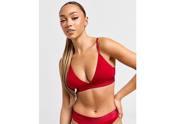 Calvin Klein Underwear Modern Cotton Triangle Bra Red