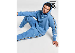 Nike Tape Fleece Hoodie Blue