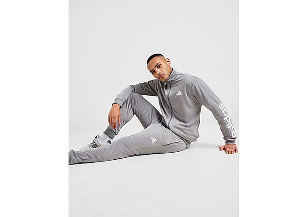 adidas Poly Linear Tracksuit Grey