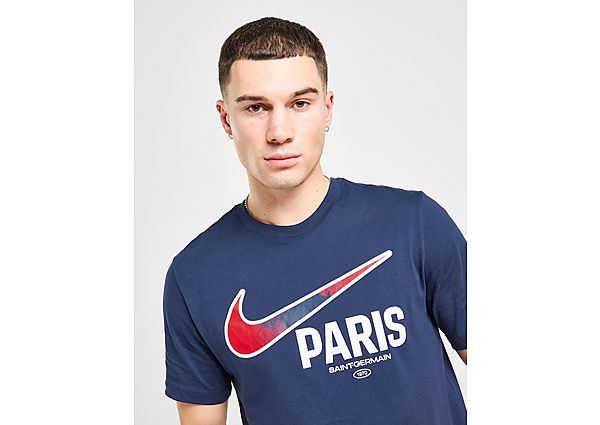 Nike Paris Saint Germain Swoosh T-Shirt Navy