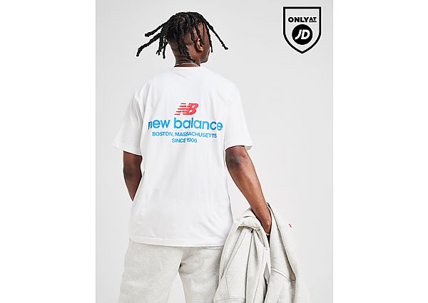 New Balance Linear Logo TShirt White