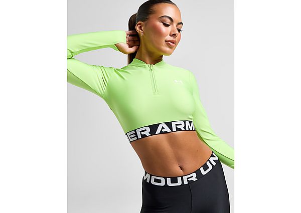 Under Armour HeatGear Rib Zip Top Green