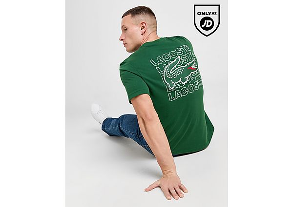 Lacoste Repeat Back Print T-Shirt Green