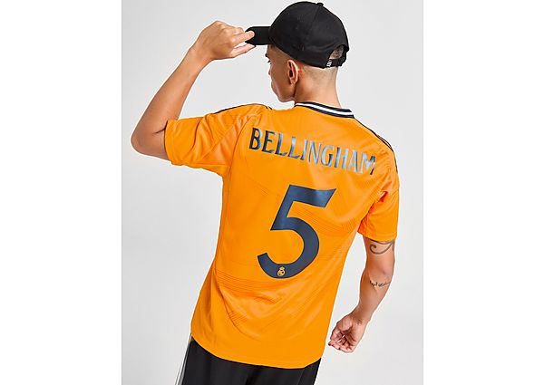 adidas Real Madrid Bellingham #5 Away Shirt Orange