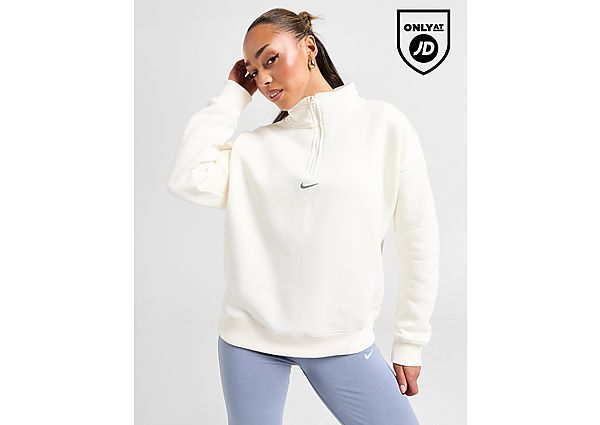 Nike Trend 1/4 Zip Fleece Top White