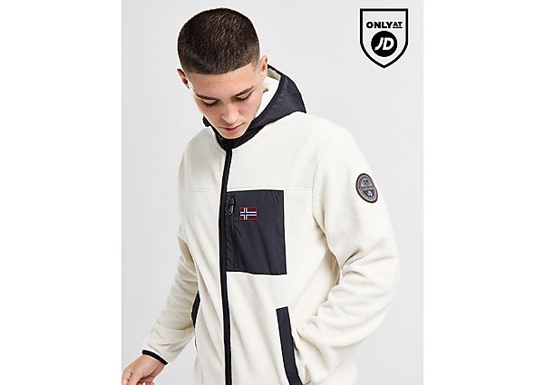 Napapijri Tamar Borg Full Zip Hoodie White