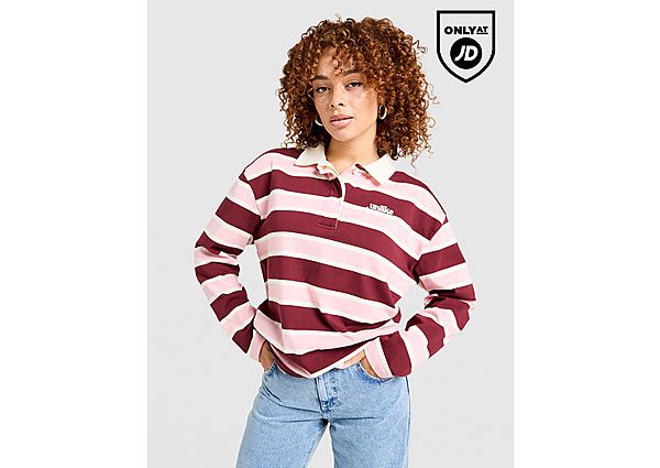 Unlike Humans Stripe Rugby Shirt - Burgundy, Burgundy