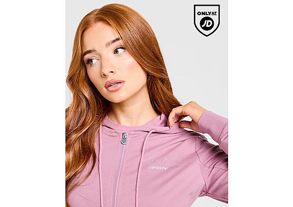EA7 Emporio Armani Slim Diamante Full Zip Hoodie