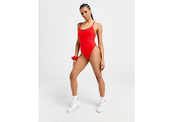 Calvin Klein Swim Monogram Rib Swimsuit Red