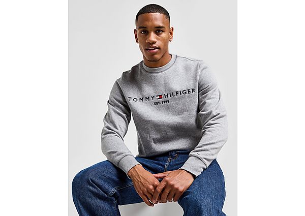 Tommy Hilfiger Embroidered Crew Sweatshirt Grey