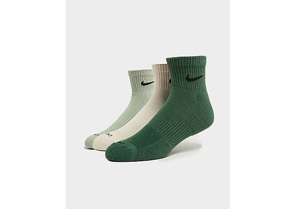 Nike 3-Pack Lightweight Quarter Socks Green