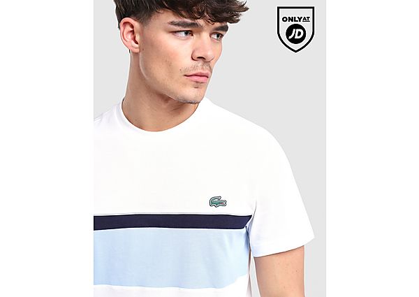 Lacoste Colour Block Reflective Pipe T-Shirt