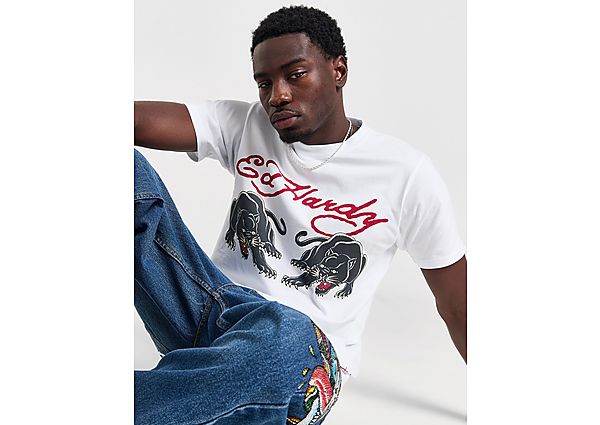 Ed Hardy Double Panther T White