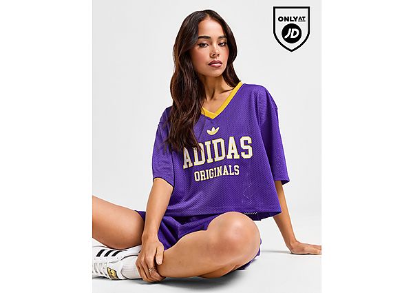 adidas Originals Varsity Mesh T-Shirt Purple