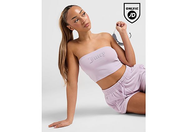 JUICY COUTURE Diamante Logo Bandeau Top