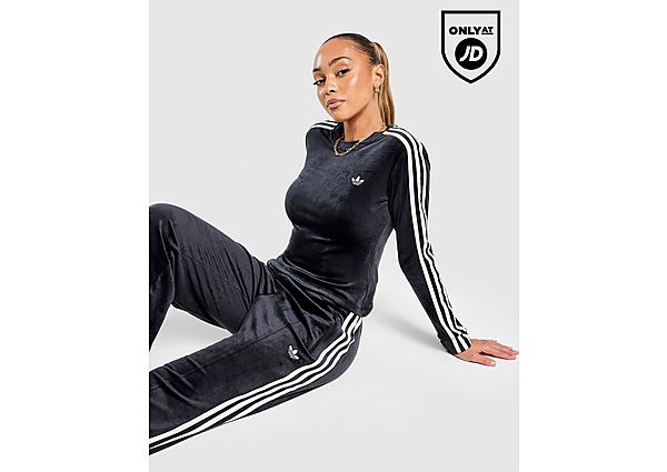 adidas Originals Velour 3-Stripes Long Sleeve T-Shirt