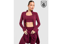 DAILYSZN Full Zip Fit Top Burgundy
