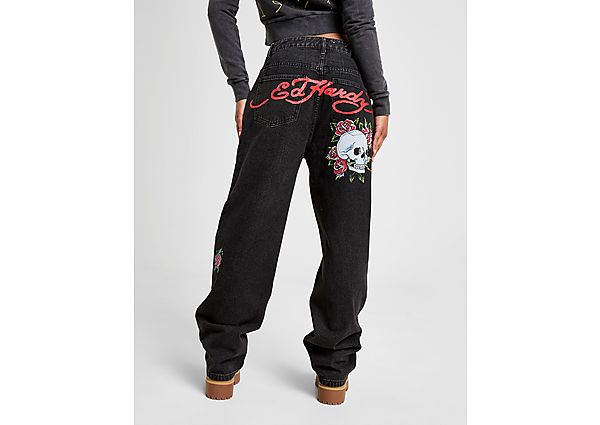 Ed Hardy Bloom Skull Relax Jeans