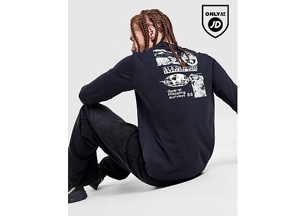 Napapijri Grid Back Print Long Sleeve T-Shirt