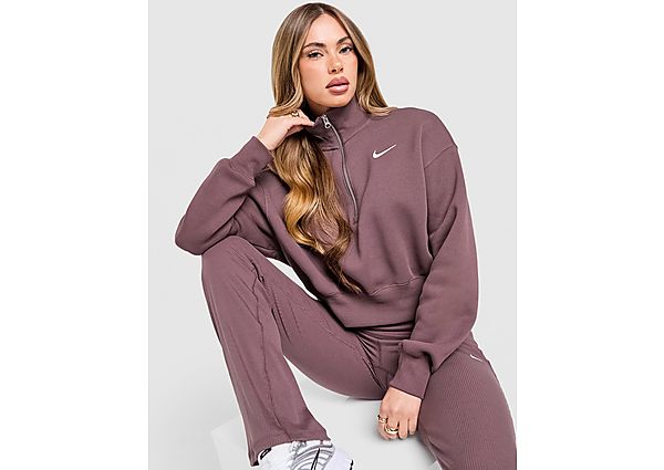 Nike Phoenix Fleece 1/4 Zip Crop Sweatshirt