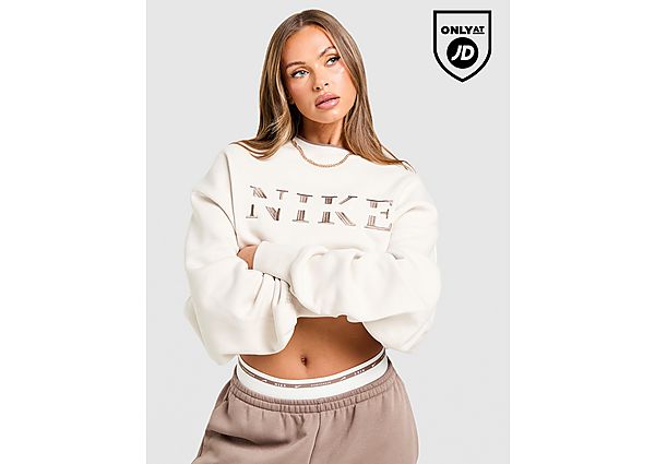 Nike Graphic Swoosh Crop Crew Sweatshirt