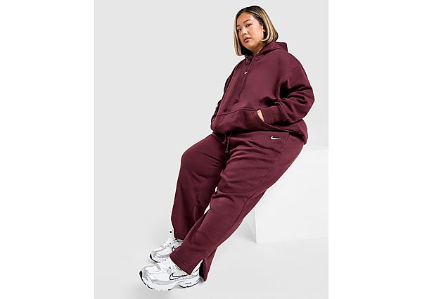 Nike Plus Size Phoenix Wide Leg Joggers - Burgundy, Burgundy