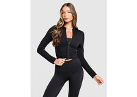 adidas Seamless Full Zip Top black