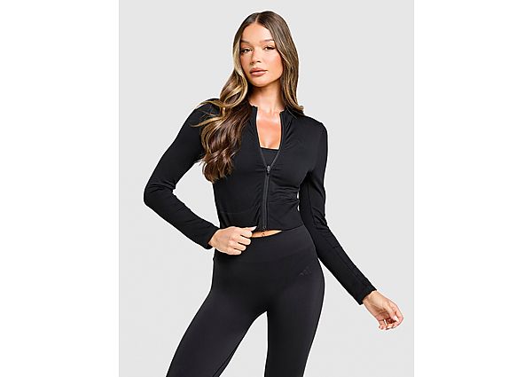 adidas Seamless Full Zip Top black