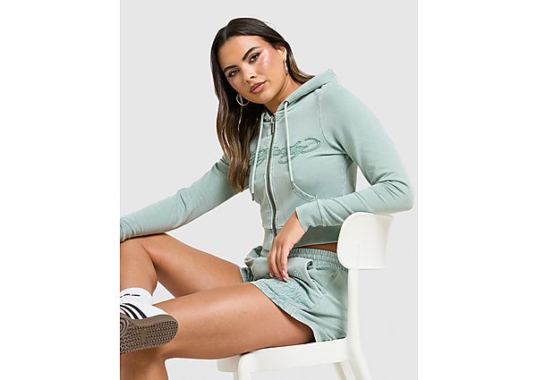 Ed Hardy Tattoo Full Zip Crop Hoodie