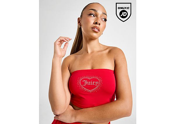 JUICY COUTURE Diamante Heart Logo Bandeau Top