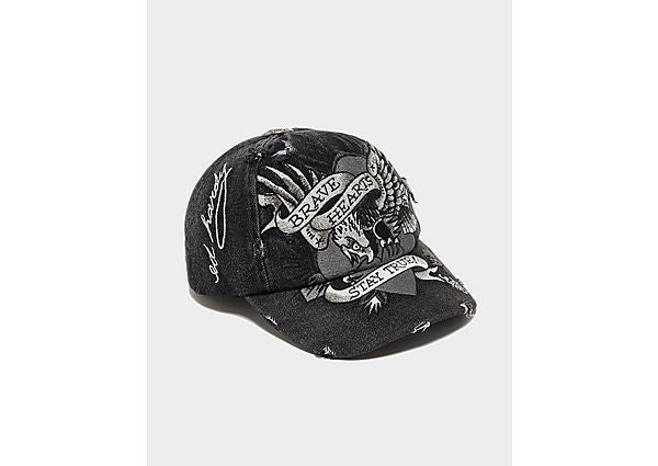 Ed Hardy Distressed Brave Hearts Cap