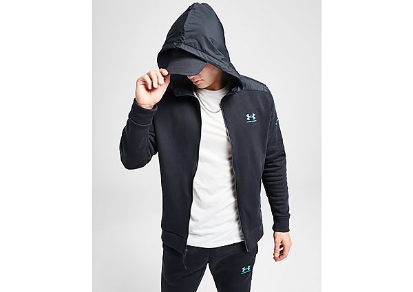 Under Armour Essential Utility Full Zip Fleece Hoodie Black