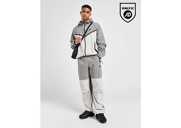 Nike Tech Woven Oversized Track Pants Flat Pewter Light Iron Ore Black