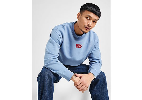 LEVI'S Batwing Logo Crew Sweatshirt Blue