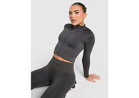 Nike Training Pro Seamless Full Zip Top grey