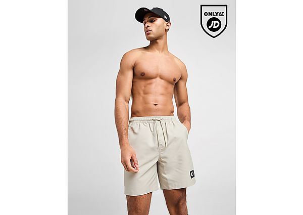 Fred Perry Badge Swim Shorts Beige