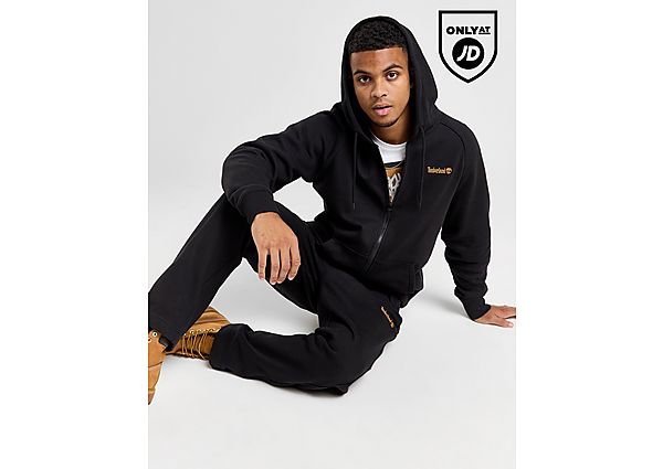 Timberland Full Zip Embroidered Logo Hoodie Black