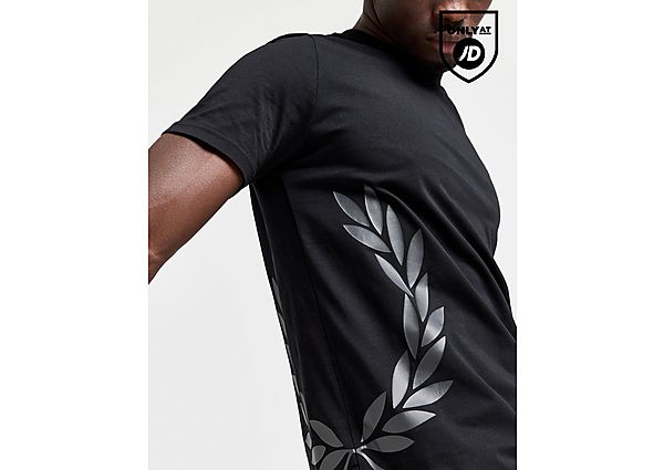 Fred Perry Oversized Laurel Wreath T-Shirt Black