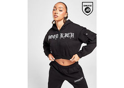 Hoodrich Dusk Crop Full Zip Hoodie Black