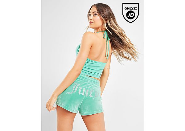 JUICY COUTURE Diamante Velour Shorts